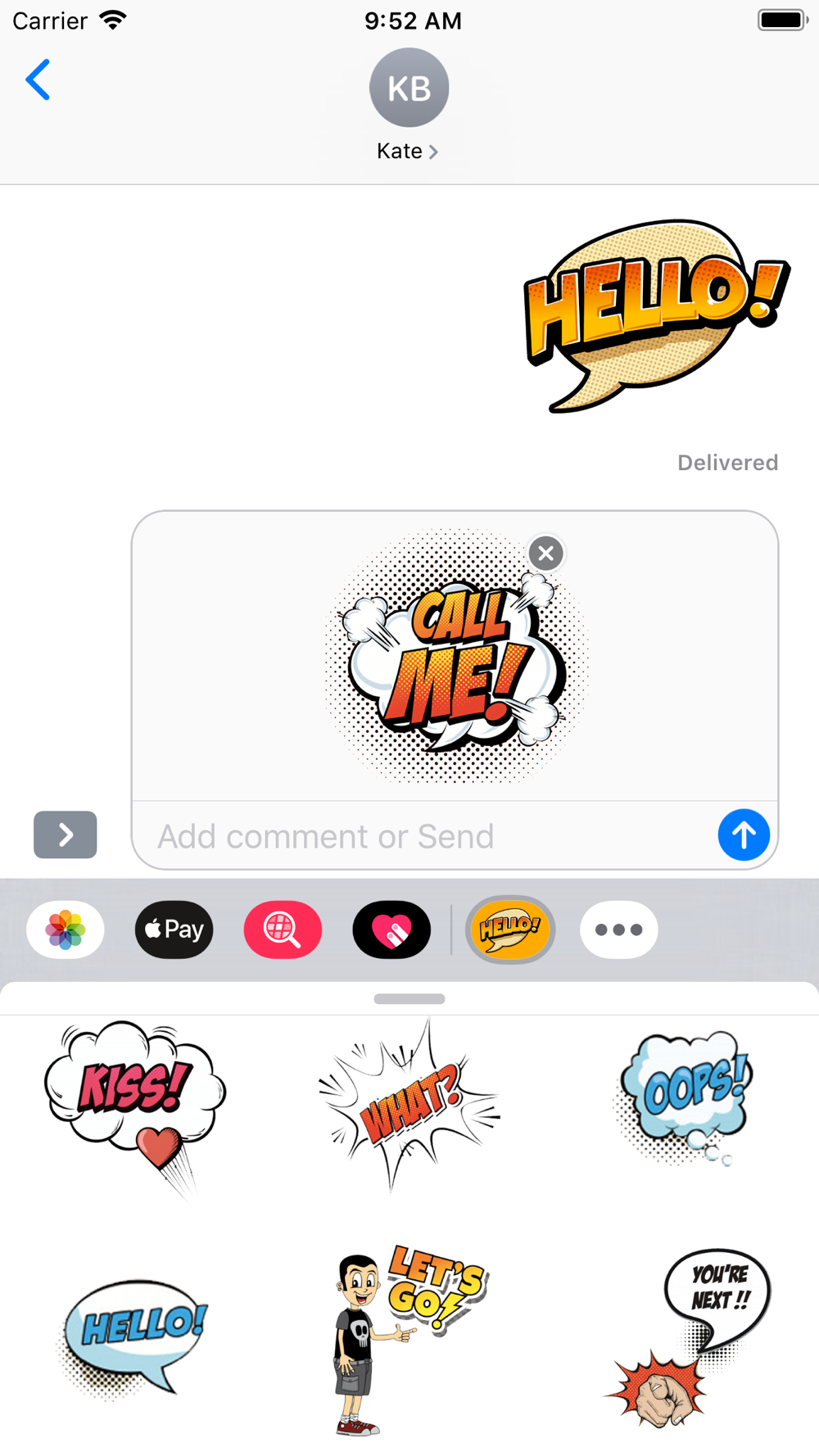 Hello Comic Words Stickers Download App For Iphone Steprimo Com