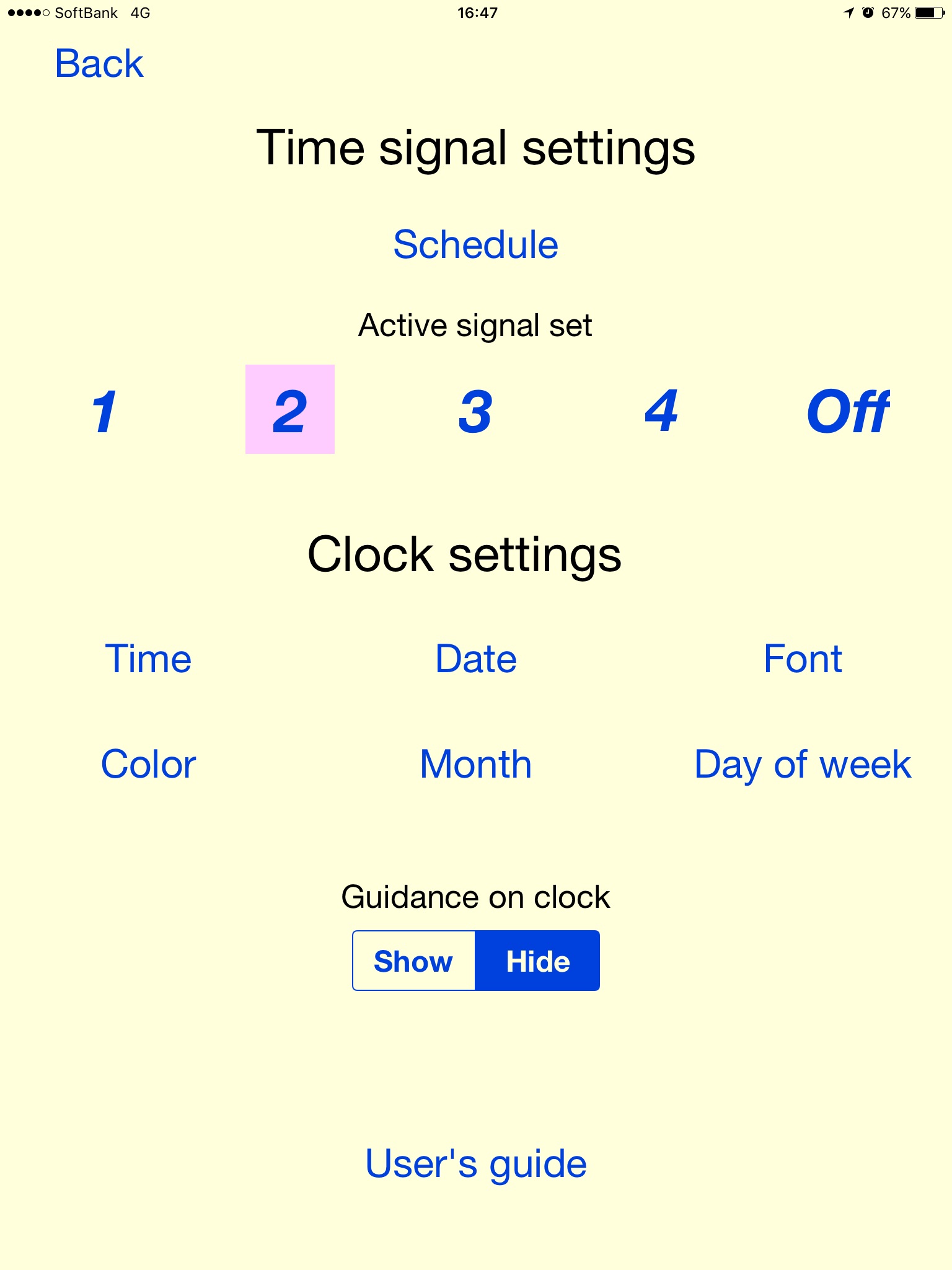 SignalClock screenshot 2