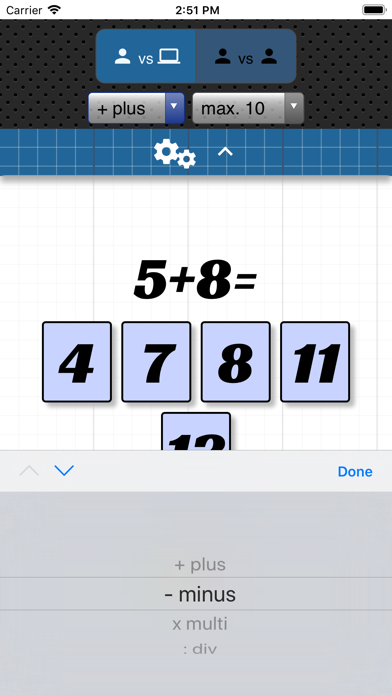 Multiplication table game screenshot 3