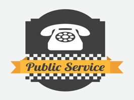 The PublicServicesDTL is a small sticker, which are show the 50 Public Services DTL sticker in cartoon