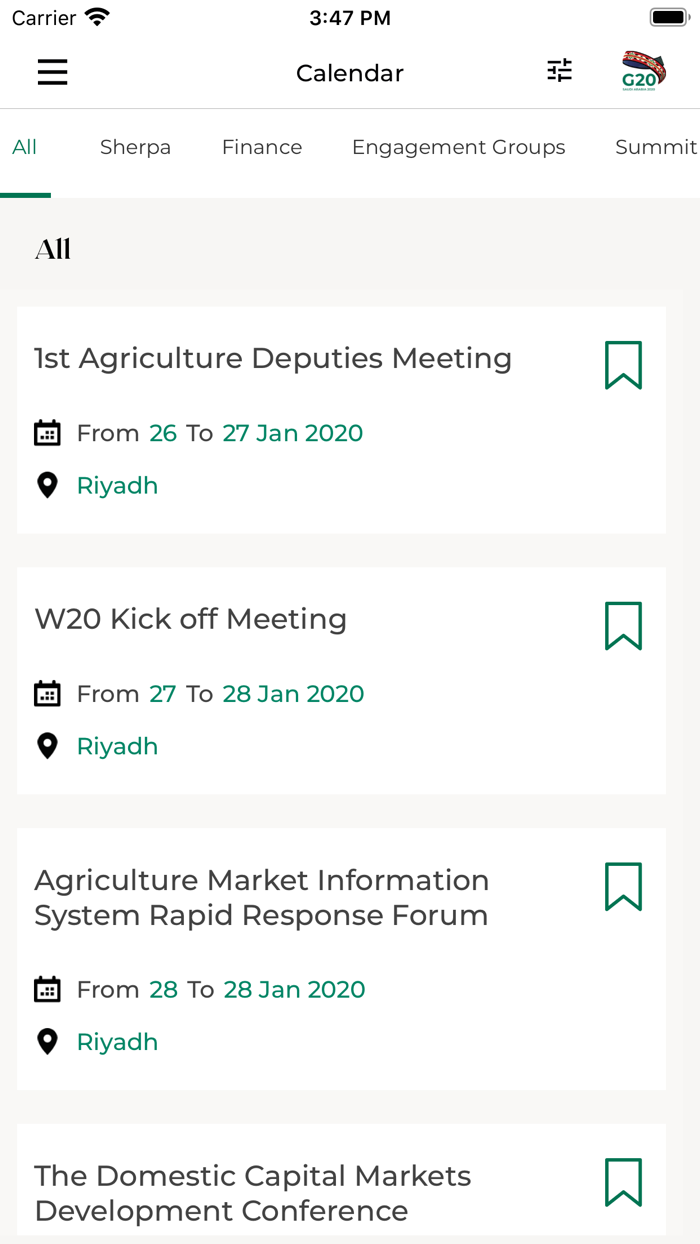 G20 Saudi Arabia 2020