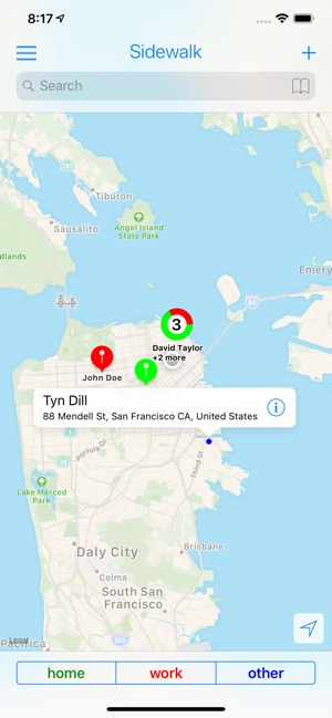 Sidewalk - Map your contacts