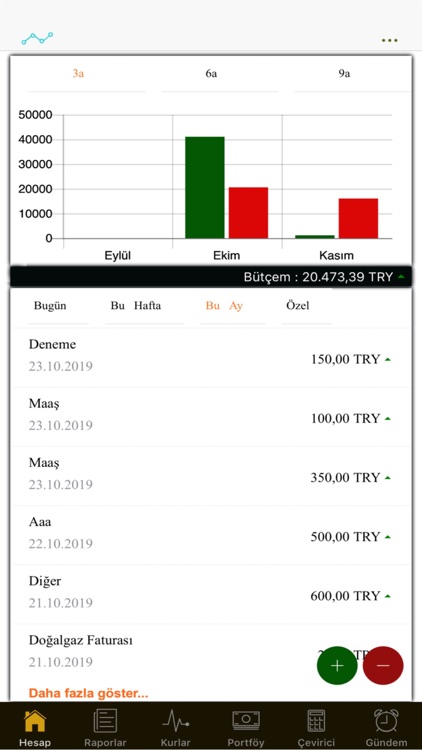Gelir Gider Takibi & OncaHesap