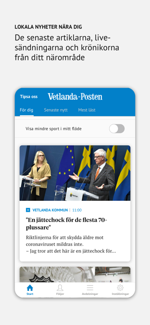 Vetlanda-Posten Nyhetsapp