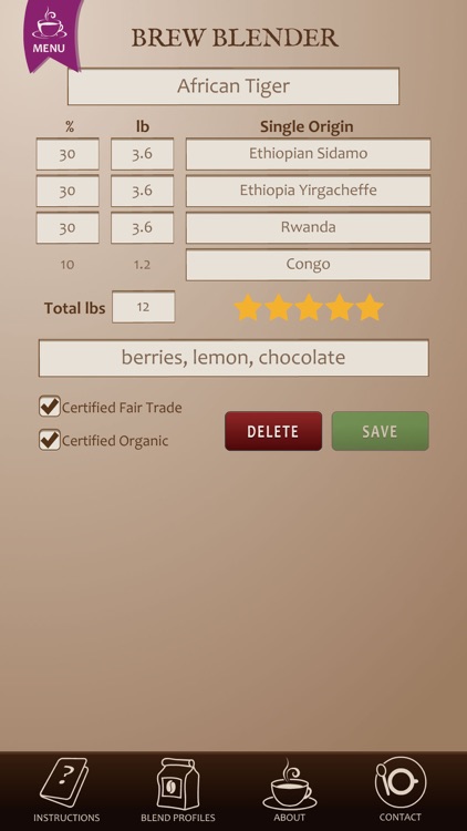 Coffee Blend Calculator screenshot-6