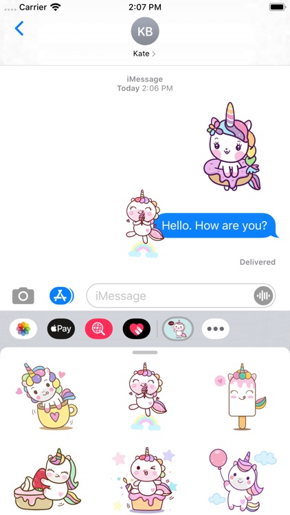 Naughty Unicorn Stickers