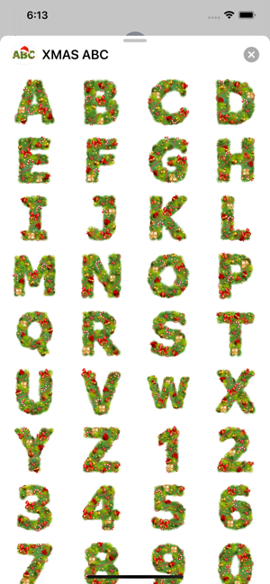 XMAS ABC Christmas Stickers