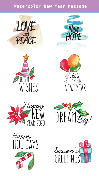 How to cancel & delete Watercolor New Year Greetings from iphone & ipad 4