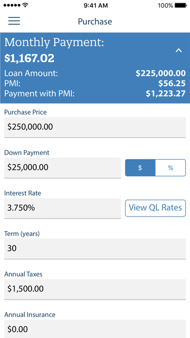 Mortgage Calculator by Quicken Loans screenshot