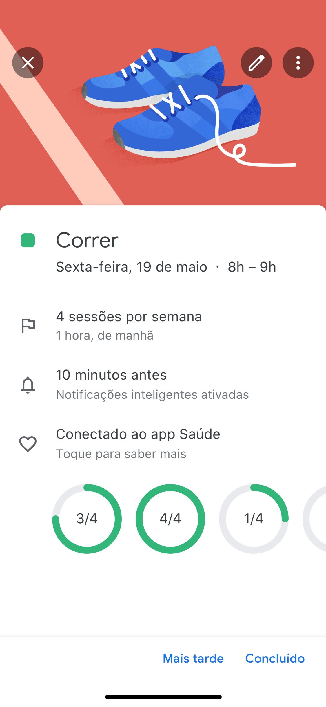 Screenshot do app Google Agenda: Organize-se