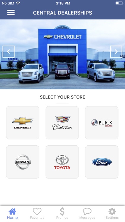 Central Dealerships App