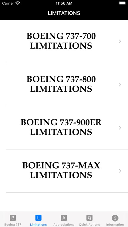 B737 Limitations Quick Actions