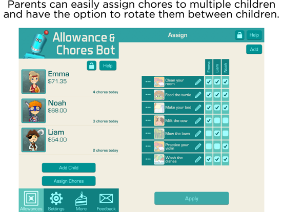 Allowance & Chores Bot screenshot