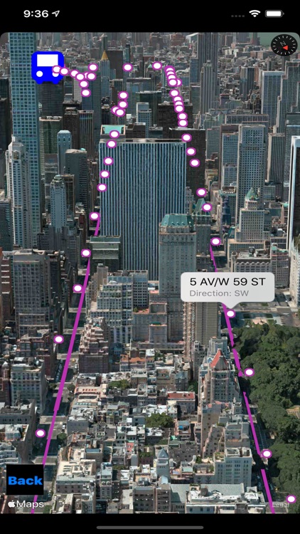 Bus NYC in 3D City View Lite