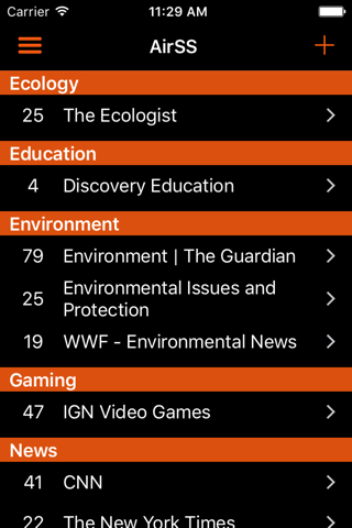 AirSS - Fast Rss reader - náhled