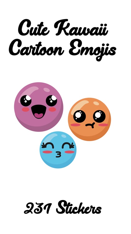 Cute Kawaii Cartoon Emojis