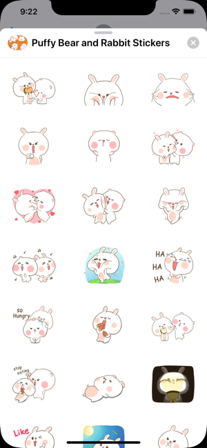 Puffy Bear and Rabbit Stickers(圖1)-速報App