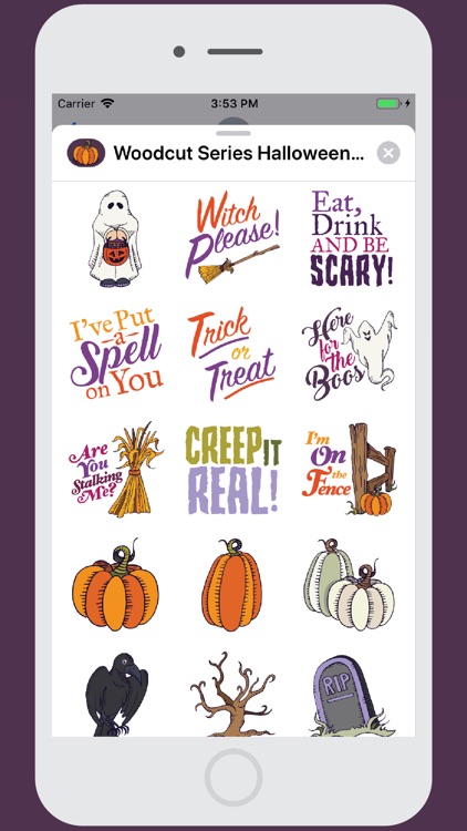 Woodcut Halloween Stickers screenshot-4