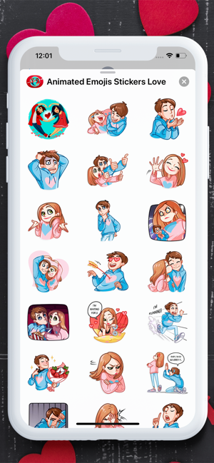 Animated Emojis Stickers Love