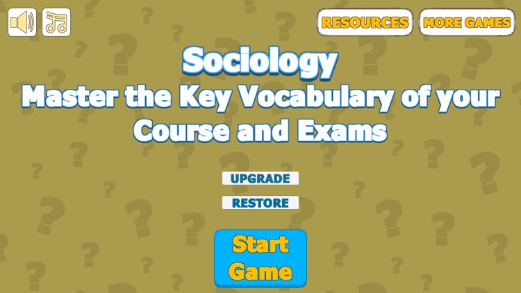 Sociology Vocabulary