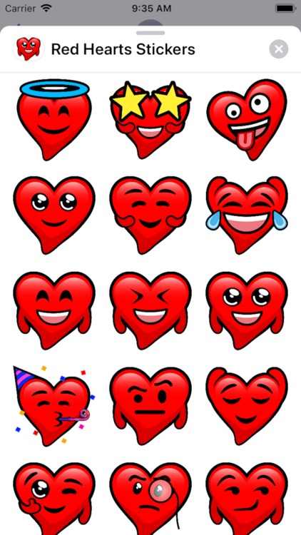 Red Hearts stickers