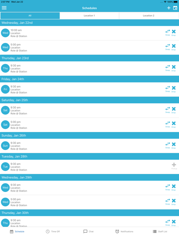 iPad Image of StaffLinQ