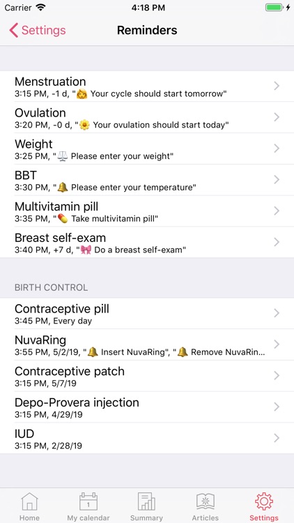 WomanLog Pro Calendar screenshot-7