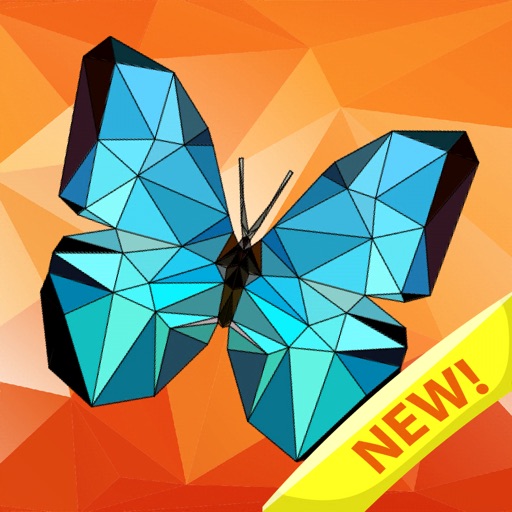 Butterfly Coloring Poly Art icon