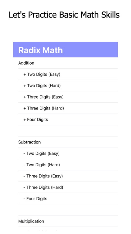 Radix Math