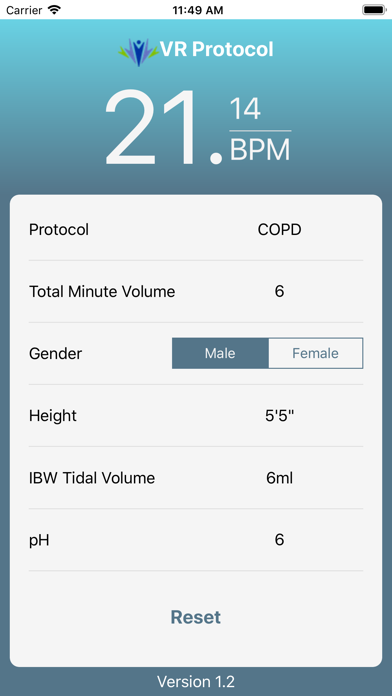LF Ventilator Protocol screenshot 2