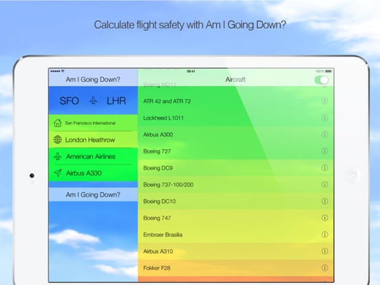 AmIGoingDown? - Fear of Flying iPad app afbeelding 1