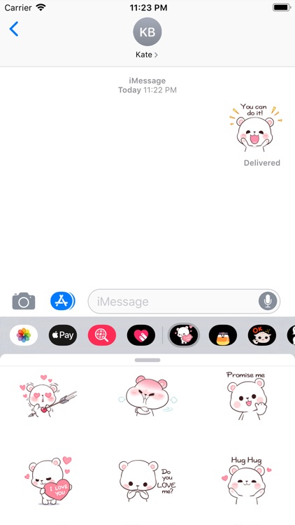 Cute Couple Bear Milk Stickers