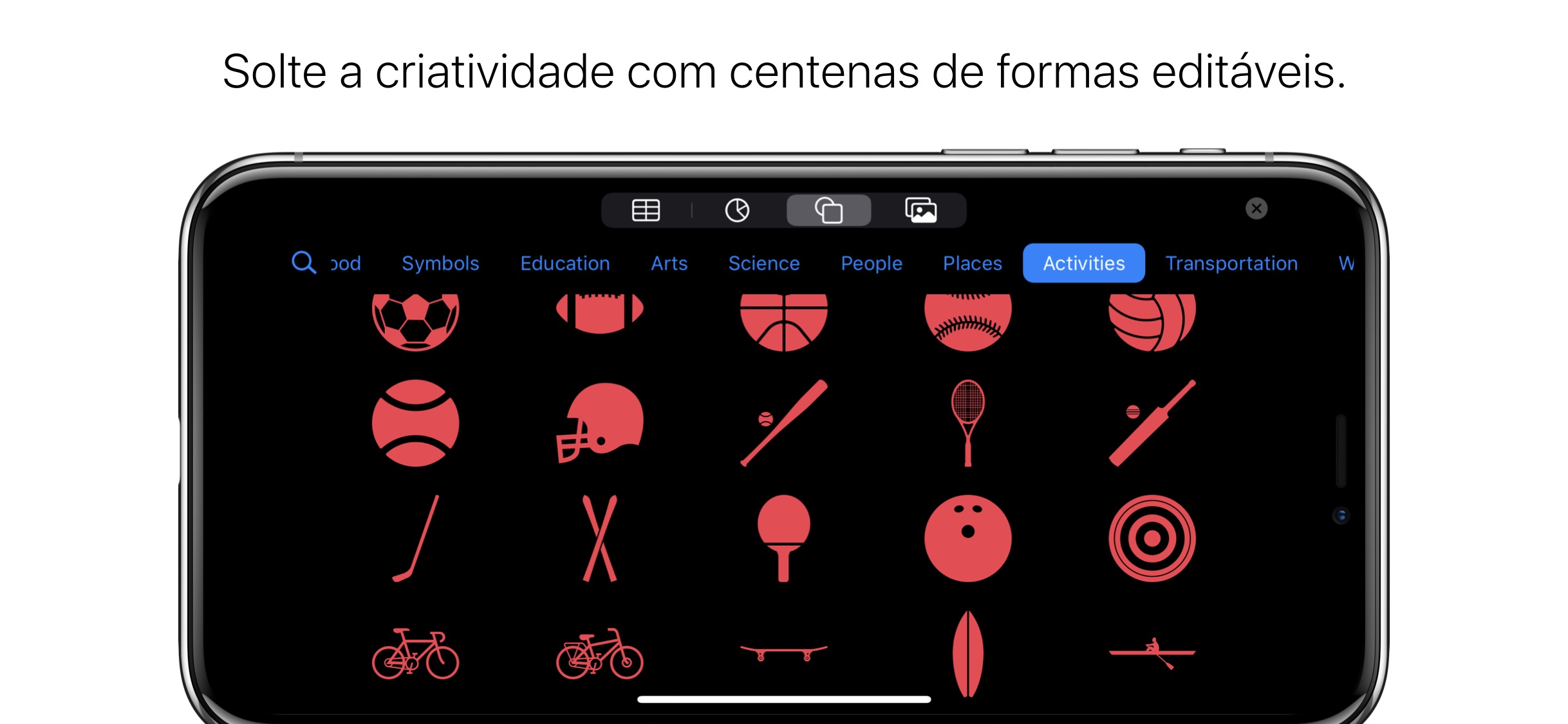 Screenshot do app Keynote
