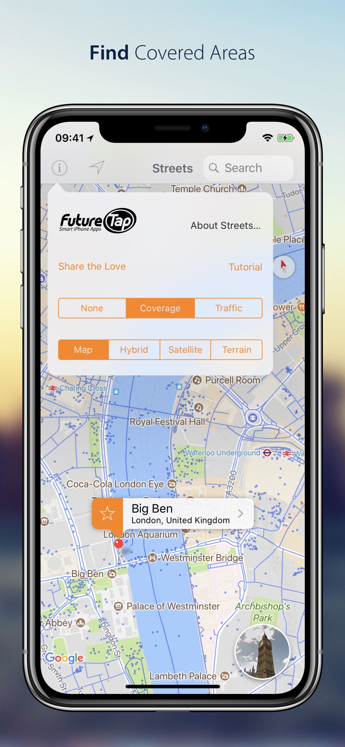 Screenshot do app Streets App
