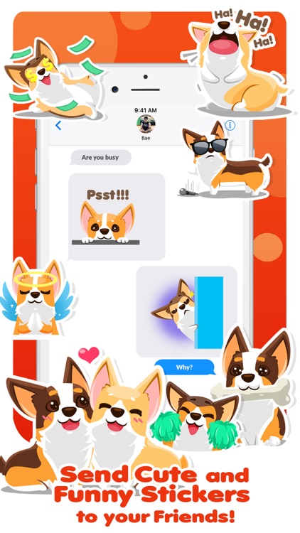 Welsh Corgi Emojis Dog Sticker screenshot-3