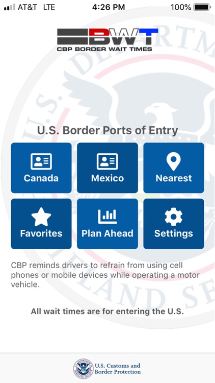 CBP Border Wait Times