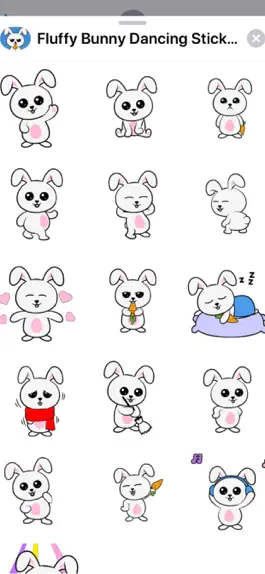 Game screenshot Fluffy Bunny Dancing Stickers apk