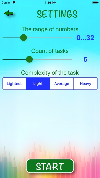 Arithmetic option selection screenshot-4