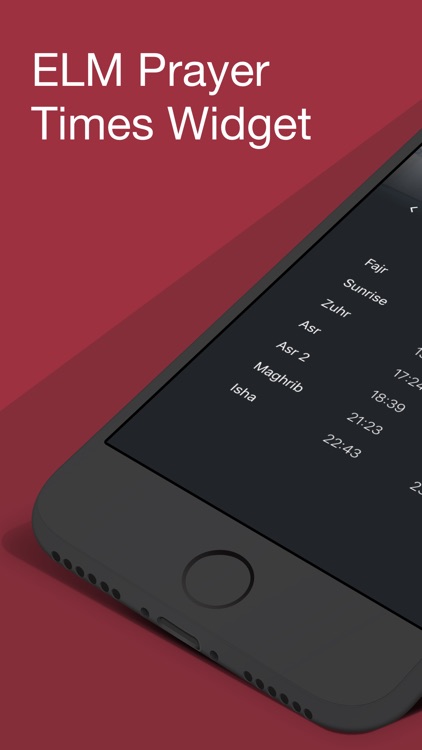 ELM Prayer Times Widget