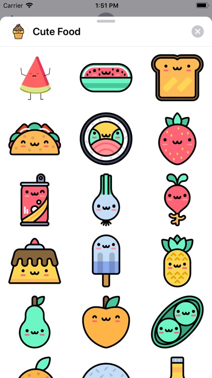 Cute Food Sticker Pack by Pavel Yaumenchyk