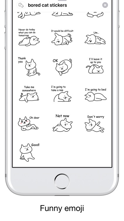 Bored cat - Emoji and Stickers