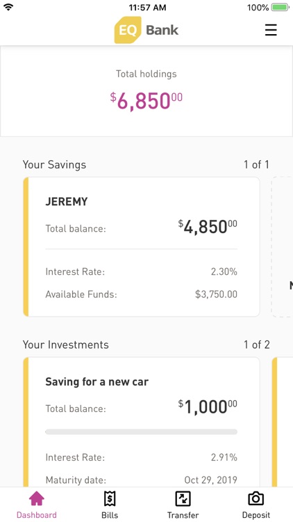 EQ Bank Mobile Banking