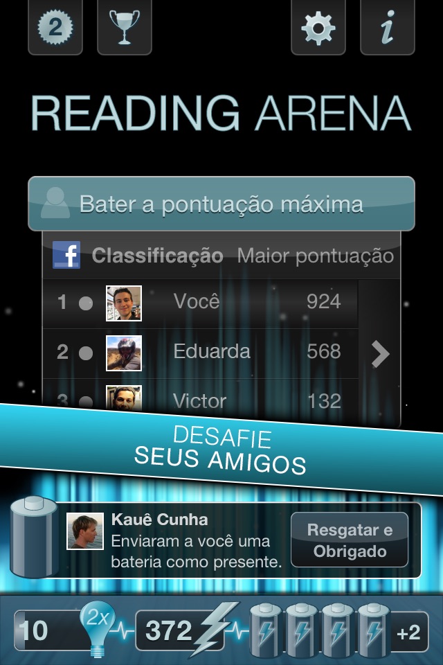 Reading Arena screenshot 2