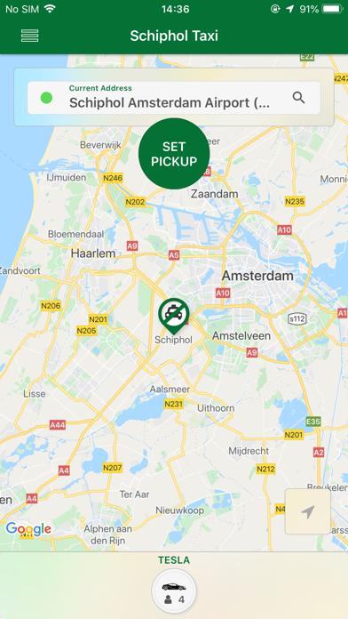 Schiphol Taxi screenshot 2