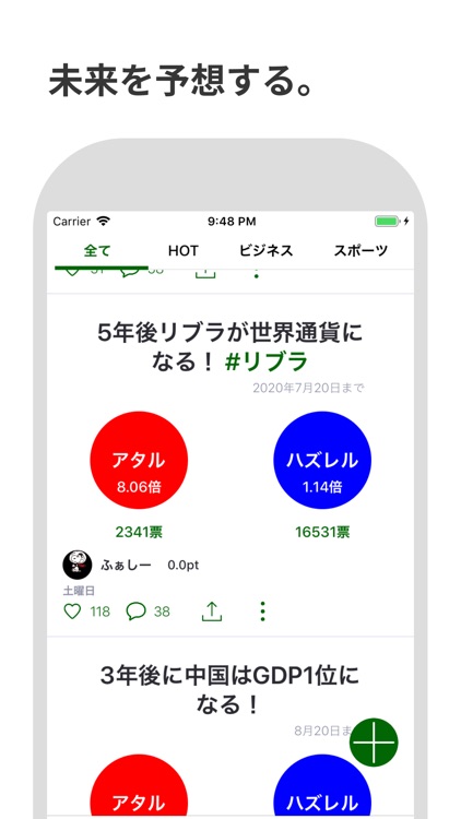 ヨソウヤ-未来予想型SNS
