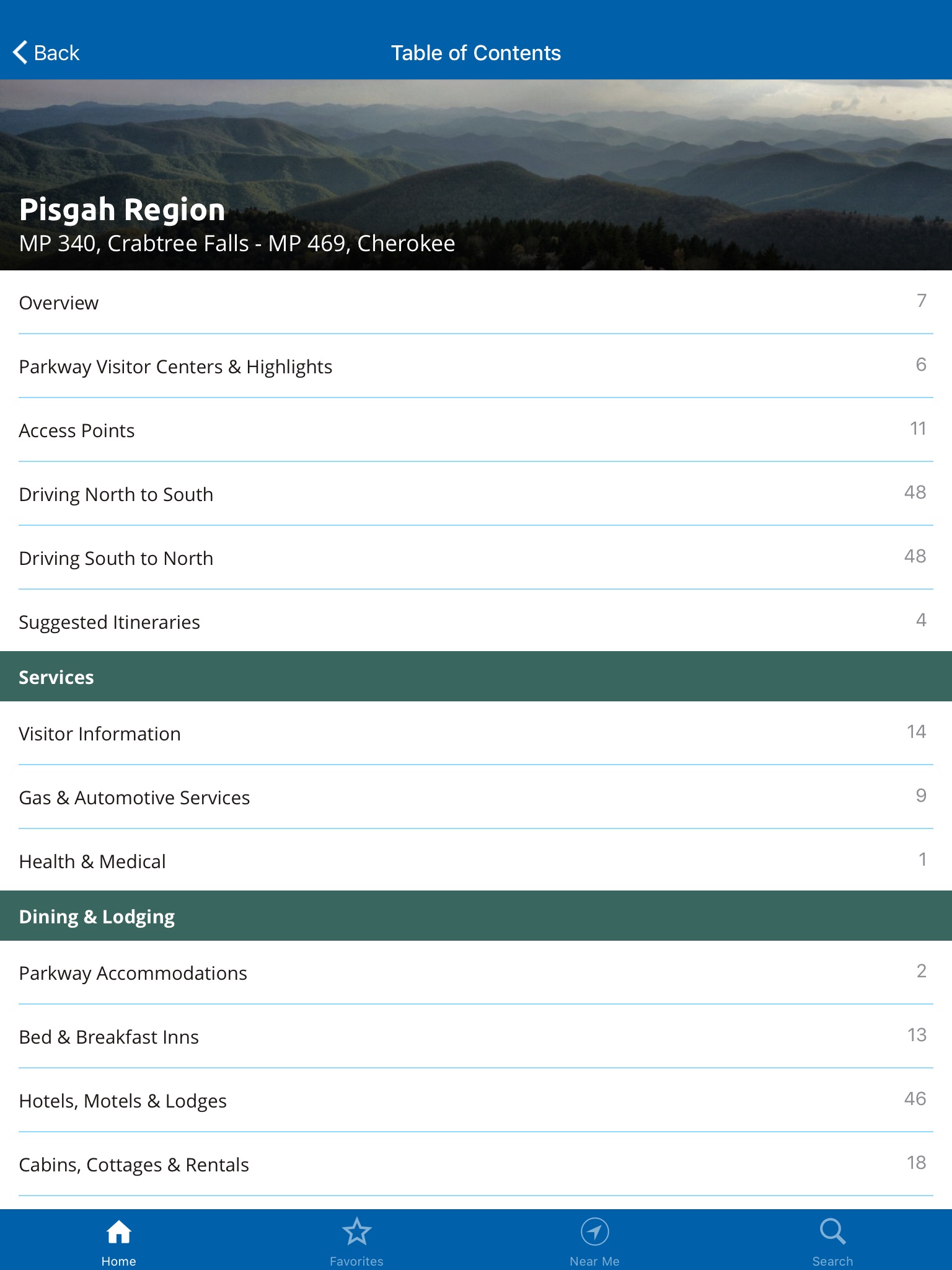 Blue Ridge Pkwy Travel Planner screenshot 2