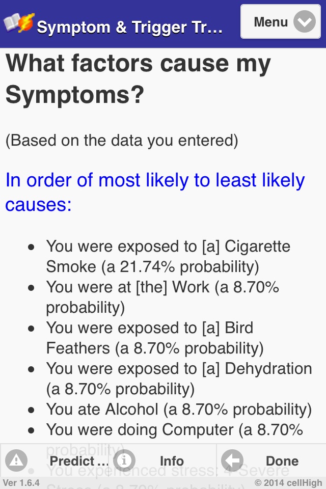 Symptom Trigger Tracker screenshot 4