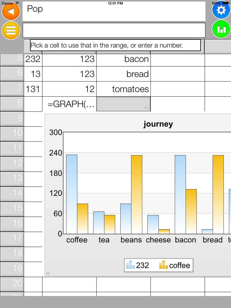 Spreadsheet Pro HD screenshot 2