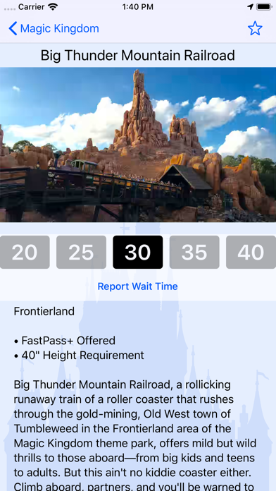 Wait Times for Disney World screenshot