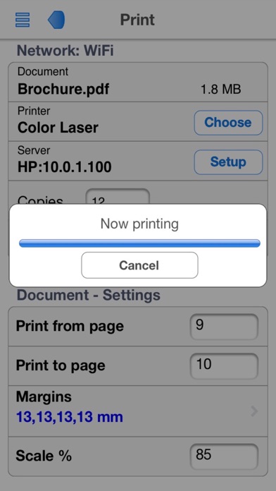 PrintCentral for iPhone/iPod Touch Screenshot 3